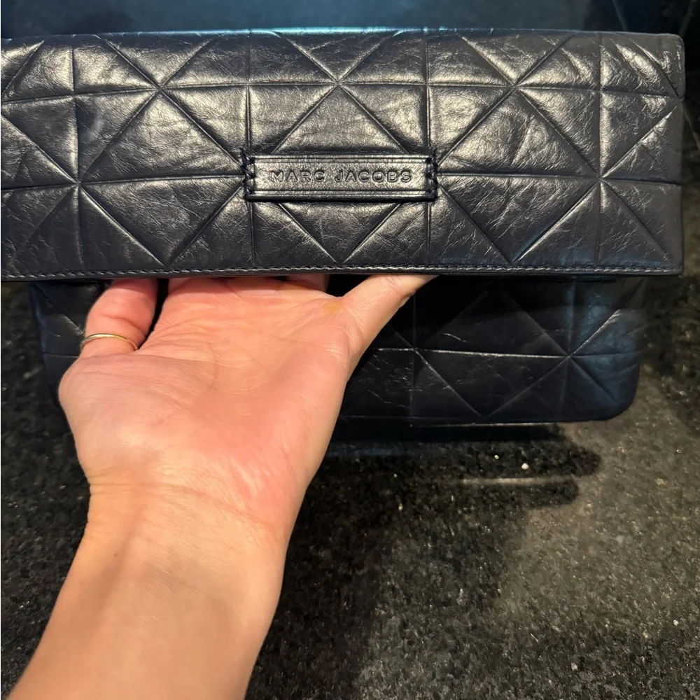 Marc Jacobs Black Quilted Leather Clutch - Picture 2 of 8